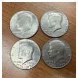 FOUR Bicentennial Kennedy Half Dollars, minted