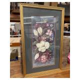 Magnolia Print by Helen Brown, Gold Frame
