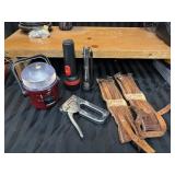 Lot of Man Items, Flash Lights Staple Gun, Elmers