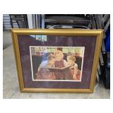 Framed Print 3 Little Girls Reading