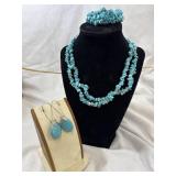Jules C. Multiple-strand turquoise chip stone
