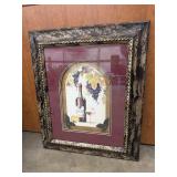 Shadow Box Style Red Wine Bottle Hanging Picture