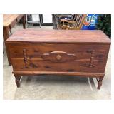 Vintage Cedar Hope Chest Blanket Storage Trunk
