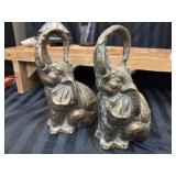 Vintage Bronze Brass Circus Elephant Figurines