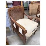 Antique French Provincial-Style Cane-Back