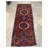 Vintage Persian Hand-Knotted Wool Runner Rug