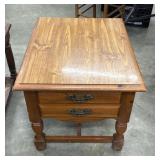 Broyhill Solid Knotty Pine End Table Nightstand #1