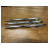 Two Silver Tone Cross Pens & One Business Pen