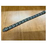 Milor Sterling Silver Arrow Link Bracelet with