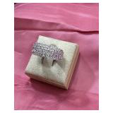 Fashion silver and zirconia wedding/anniversary