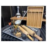 Misc Kitchen Utensils Silverware Tray, Ladle,