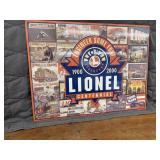 Lionel Legendary Train Tin Sign commemorating the