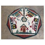 Handmade Vintage, Quilted Christmas Tree Skirt