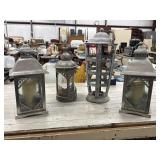 4 Decorative Metal Outdoor Lanterns Rustic