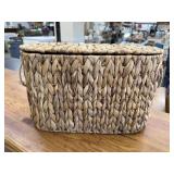 Braided Storage Basked with Flip Top Lid, Was