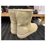 Tan Short UGG Boots Size 6 Womens Fur Lined