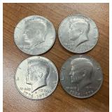 FOUR Bicentennial Kennedy Half Dollars, minted