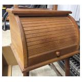 Vintage Wooden Bread Box.