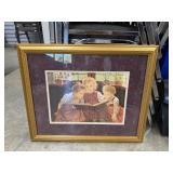 Framed Print 3 Little Girls Reading