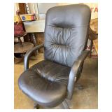 Black Leather Executive Rolling Office Chair