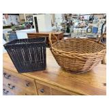 2 Baskets- Dark Rectangular Basket & Double