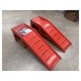 Red Metal Car Ramps