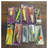 NEW 10 Renegade fishing lures, top water, etc.