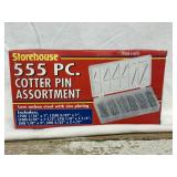 555 Piece Cotter Pin Assortment, New Old Stock.