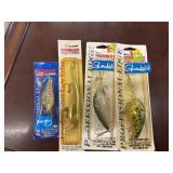 4 Bill Norman Vintage Lures, Two Professional