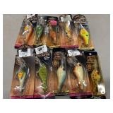 10pc Poeï¿½s Handcrafted fishing lures, Cedar wood.