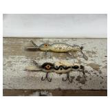 2 Wooden Fishing Lures- Vintage Bombers Wooden