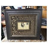 Bird Silhouette Hanging Picture with Leaf