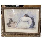 Framed Art Print titled "Tres Canastas" by artist