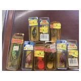 9 Vintage "Wiggles/Short Wart Fishing Lures.