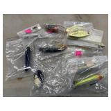 10pc bundle of misc lures. Some are rattle lures.