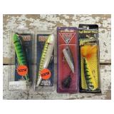 4 Renegade Fishing Lures in Original Packaging,