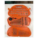 Large Bit Set in Orange Storage Case
