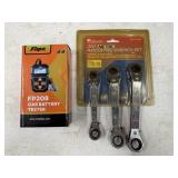Car Battery Tester & 3pc Pittsburgh Ratcheting
