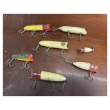 7 Vintage Heddon Lucky 13 Fishing Lures