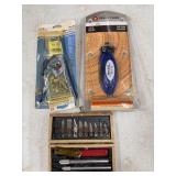 County line 12v Electric Drill, X-acto Kit, and