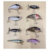 8pc Vintage Fishing Lures, Crankbaits,