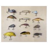 12pc Vintage Fishing Lures, Smithwick, Heddon,