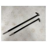 2 Steel Heel & Toe pry bars, also known as