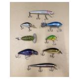 8pc Vintage Fishing Lures, Crankbaits, Cordell