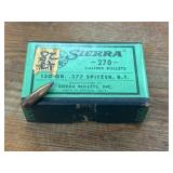 Vintage Box Sierra .270 Caliber Bullets Ammo