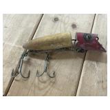 Vintage Heddon Zig Wag Jointed Wood Fishing Lure