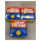 3 Super Silver Thread clear 17lb fishing line. In
