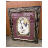 Shadow Box Style Red Wine Bottle Hanging Picture