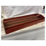 Vintage Red Metal Tool Box Tray, commonly