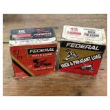 2 Boxes Vintage Federal 12ga Ammo Shells